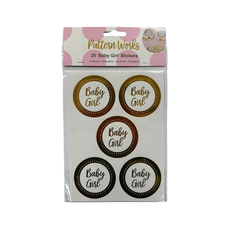 Pattern Works Baby Girl Stickers - 25 pack