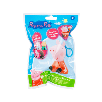 Peppa Pig toy packaging with a character inside on a white background