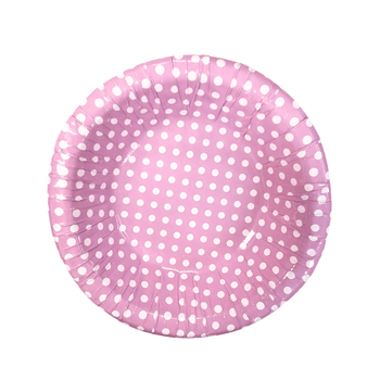 Pink Polka Dot Party Bowls 16 Pack