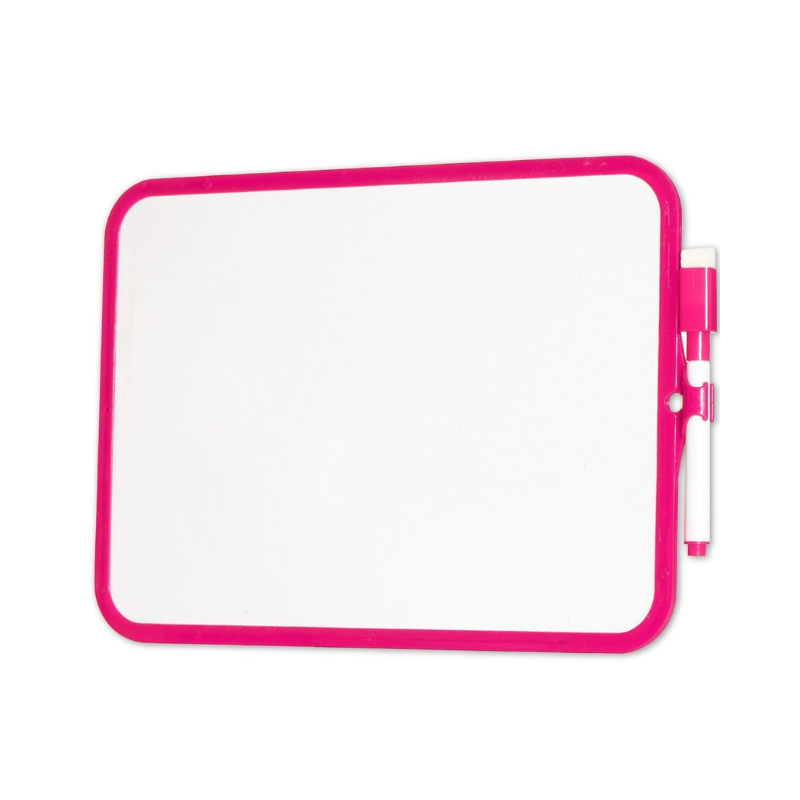 Pink Dry-Erase Whiteboard With Marker & Rubber – PoundFun™