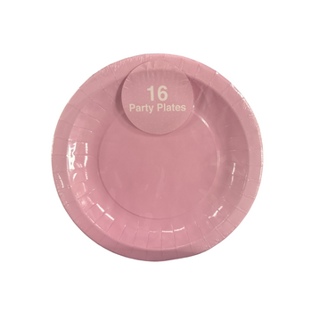 Wholesale Pink Party Plates 16 Pack - (Case of 12)