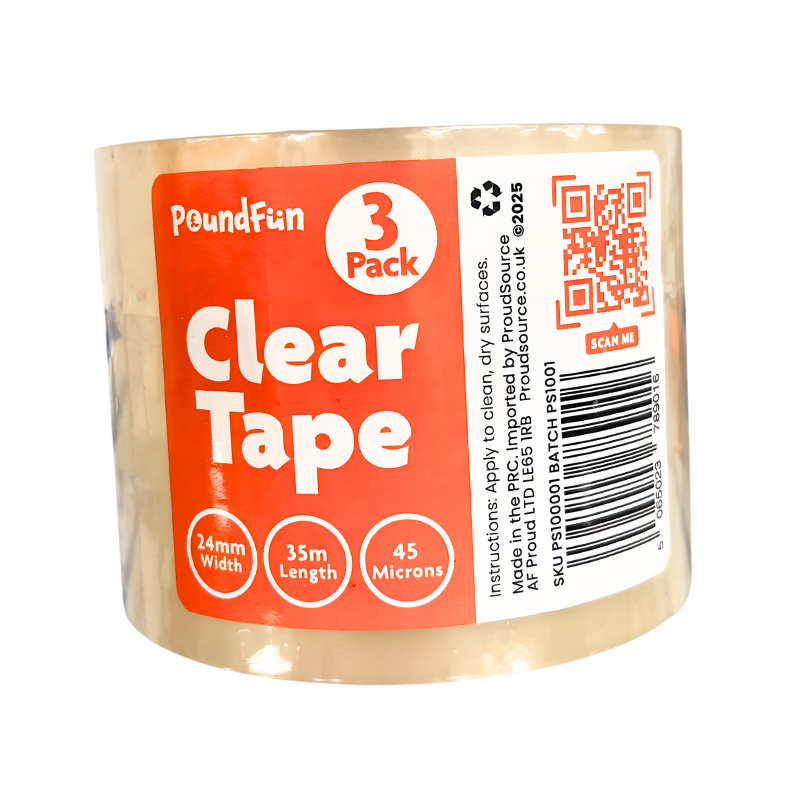 PoundFun Clear Tape - 3 Pack