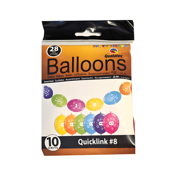Wholesale Number 8 Party Balloons - (Case of 16)