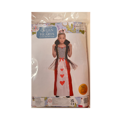Queen Of Hearts Fancy Dress Costume - Age 7-9