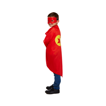 Red Superhero Fancy Dress Costume - One Size Fits All