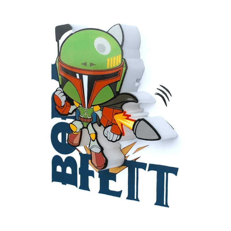 Wholesale Star Wars Boba Fett 3D Deco LED Wall Light - (Case of 10)