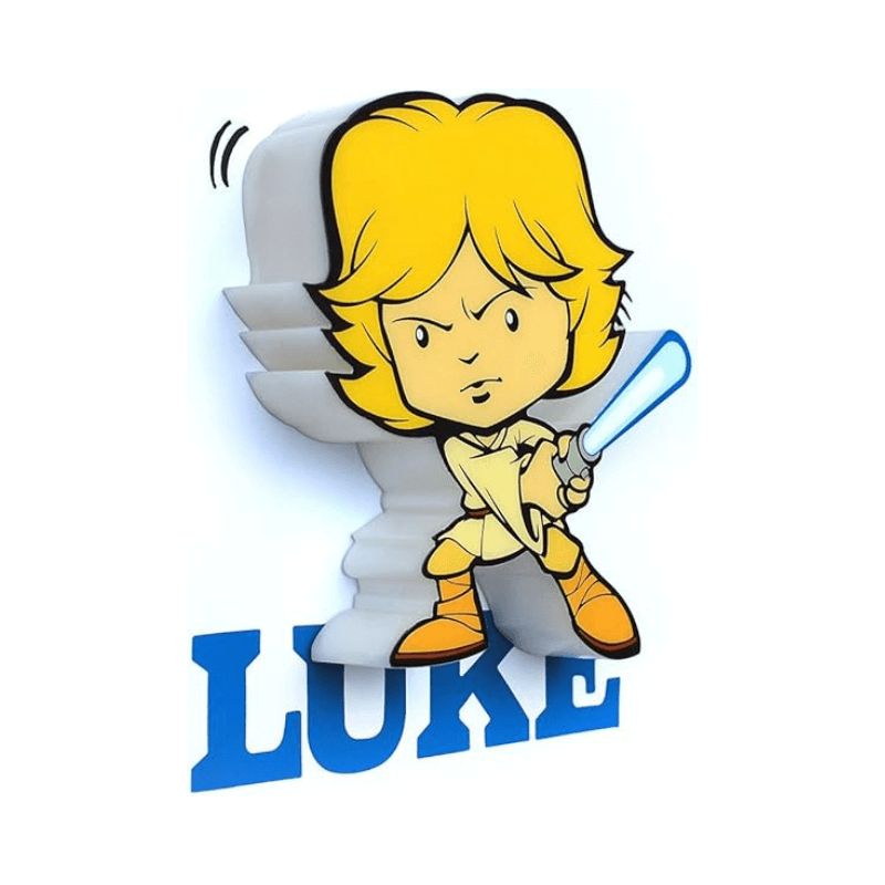 Star Wars Luke Skywalker 3D Deco LED Wall Light