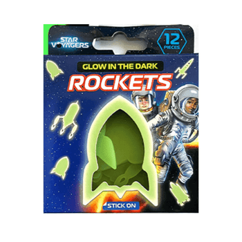 Wholesale Stick On Glow In The Dark Rockets - (Case of 16)
