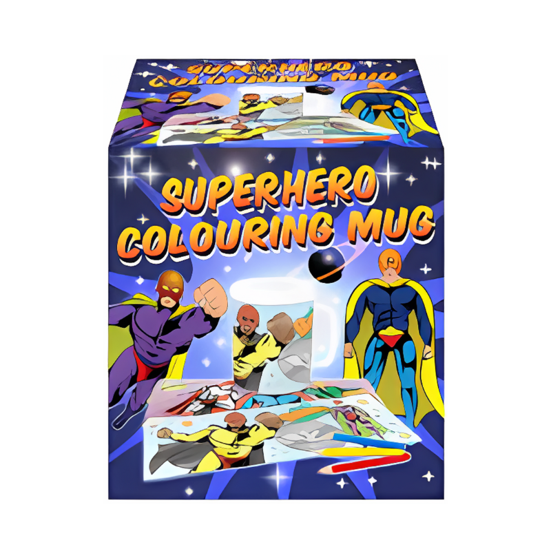 Wholesale Superhero Colouring Mug - (Case of 12)