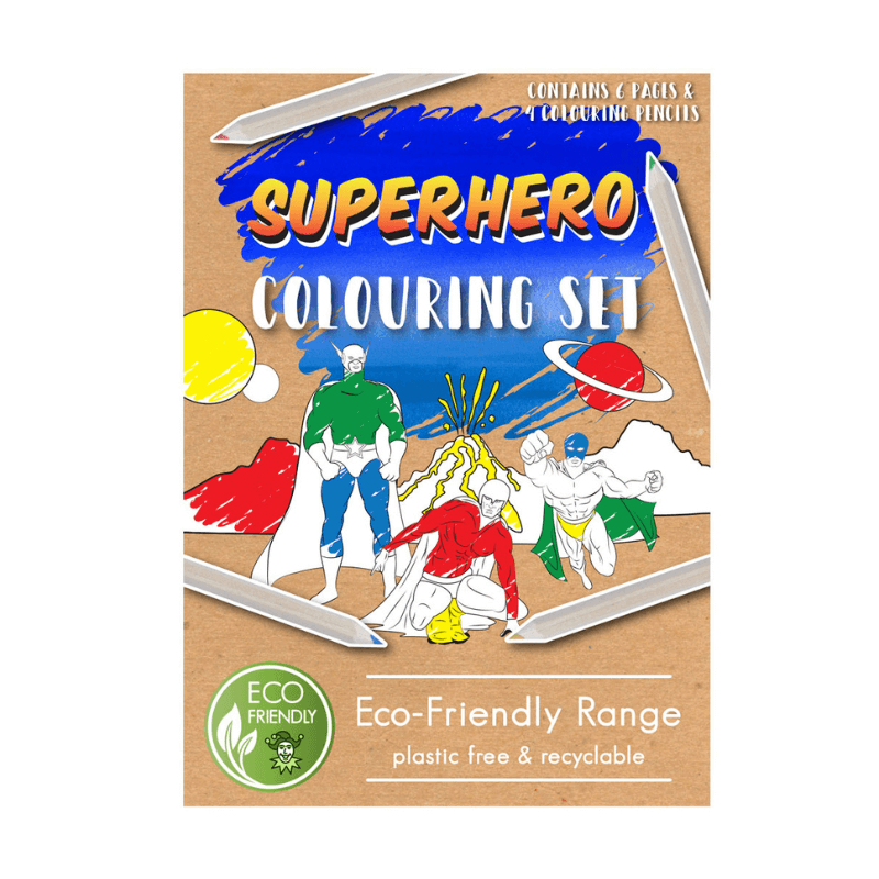 Wholesale Superhero Eco Colouring Set - (Case of 12)