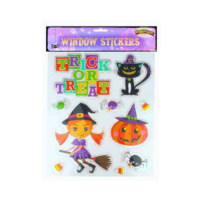 Wholesale Trick Or Treat Halloween Window Stickers - (Case of 12)