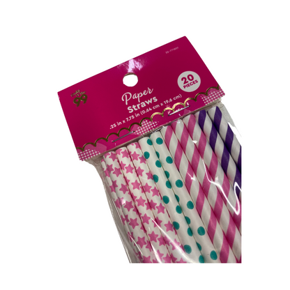Unicorn Party Paper Straws Pack of 20