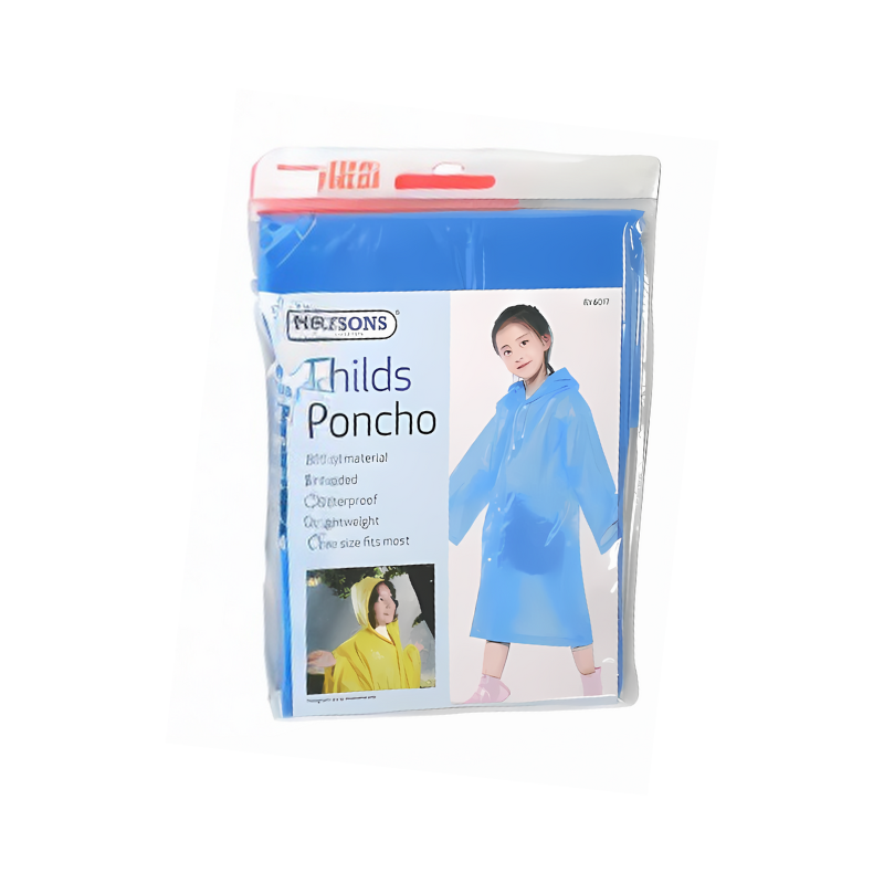 Wholesale Childs Hooded Waterproof Poncho - (Case of 12)