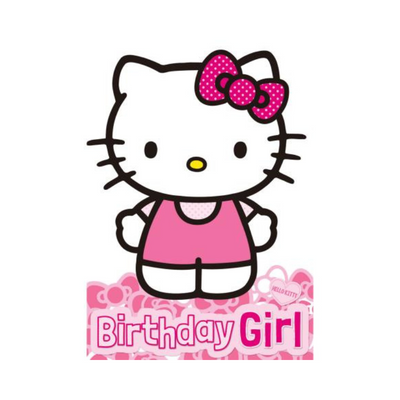 Wholesale Hello Kitty Birthday Girl Card - (Case of 24)