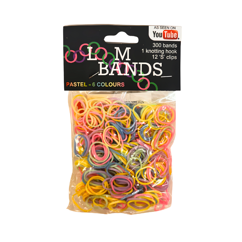 Wholesale 300 Pastel Loom Bands - (Case of 36)