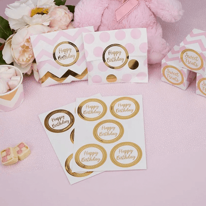 Pattern Works Happy Birthday Stickers - 25 pack