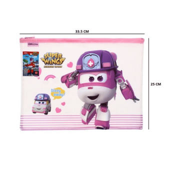Wholesale Super Wings Folder Zip Bag Dizzy Away in Pink - (Case of 12)