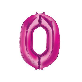 Wholesale Large 34" Pink Super Shape Foil Balloon - 0 - (Case of 8)