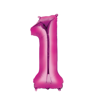 Large 34" Pink Super Shape Foil Balloon - 1