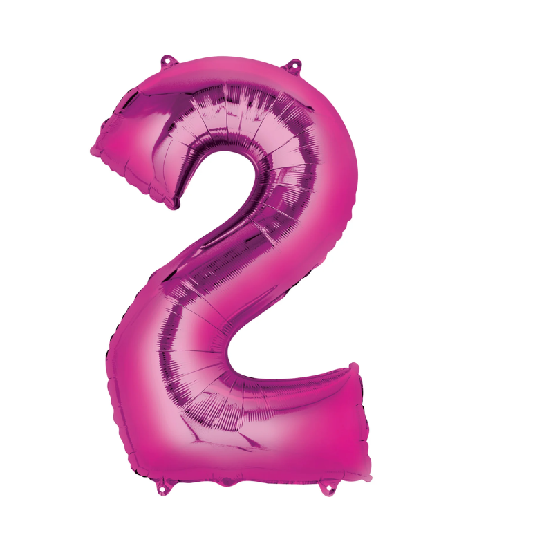 Wholesale Large 34" Pink Super Shape Foil Balloon - 2 - (Case of 8)