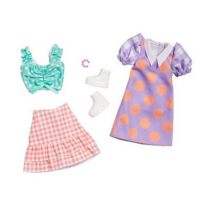 Mattel Barbie Doll Polka Dot Outfit & Accessories