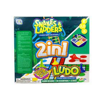 Grafix 2in1 Snakes and Ladders & Ludo Board Games