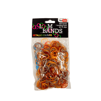 Wholesale 600 Metallic Loom Bands - (Case of 16)