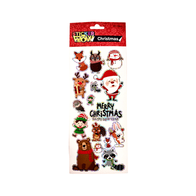 Wholesale Holographic Christmas Stickers - (Case of 12)