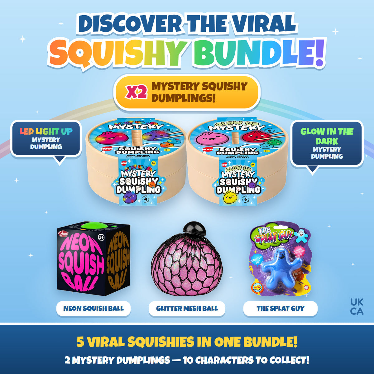 Viral Squishy Bundle Including Two Squishy Dumplings