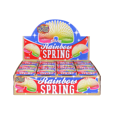 Wholesale Classic Rainbow Coloured Slinky Spring - (CDU of 12)
