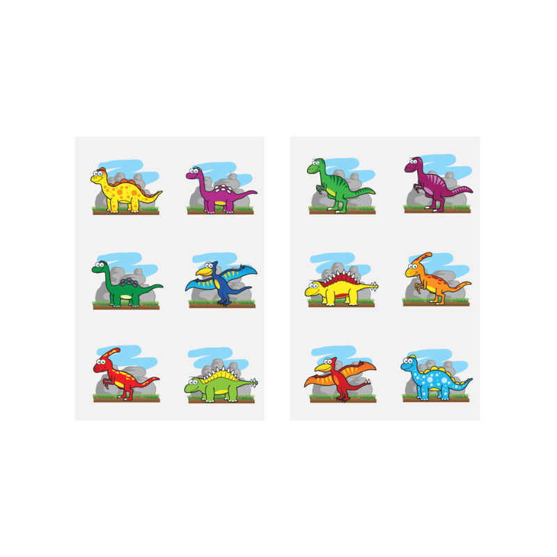 Wholesale Dinosaur Temporary Tattoos - (CDU of 96)
