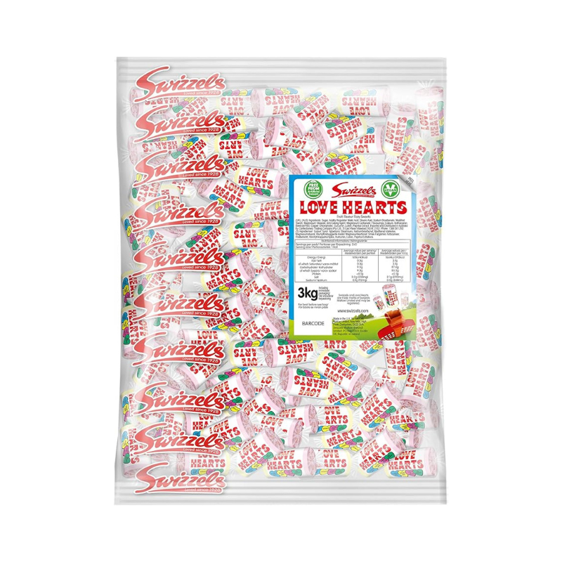 Wholesale - Swizzels Love Hearts 3kg - (CDU of 26)