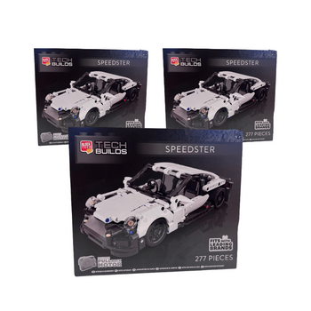 Wholesale Block Tech - Tech Builds Build Your Own White Speedster Car - (Case of 6)