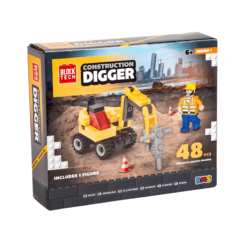 Wholesale Block Tech Construction Digger Set - (Case of 12)