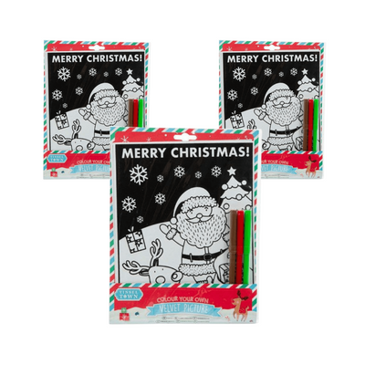Wholesale Christmas Colour Your Own Velvet Picture - (Case of 12)