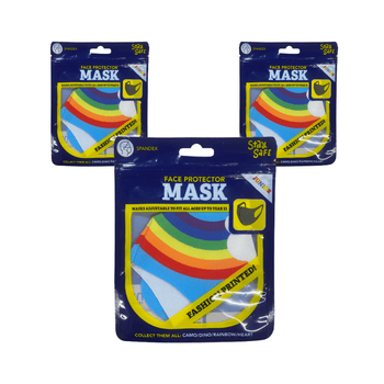 Wholesale Junior Face Mask Protector Rainbow - (Case of 24)