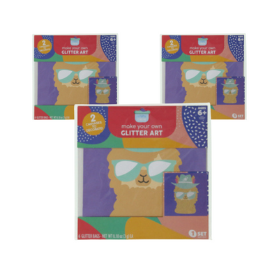 Wholesale Make Your Own Alpaca Glitter Art - (Case of 24)
