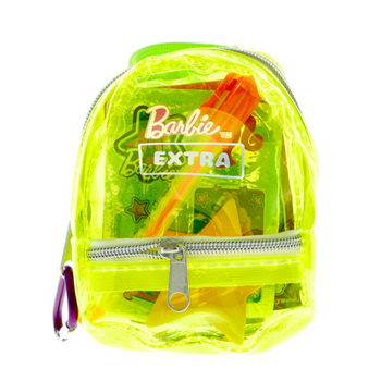 Mattel Barbie Extra Yellow Neon Stationery Backpack Surprise