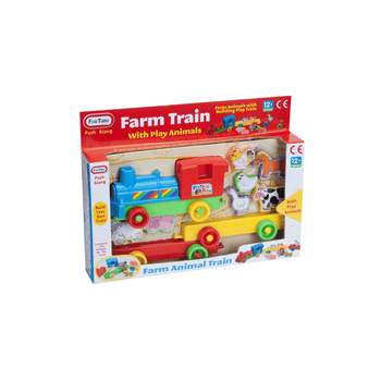 Push Along Farm Train With Animals Baby Toy