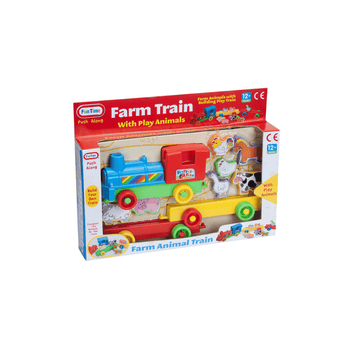 Wholesale Push Along Farm Train With Animals Baby Toy - (Case of 10)