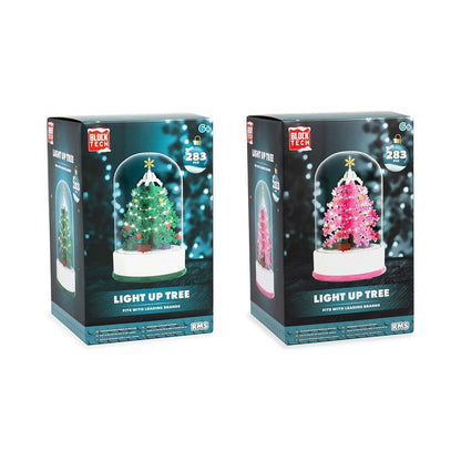 Block Tech Christmas Light Up Tree Building Set - 283 Pieces