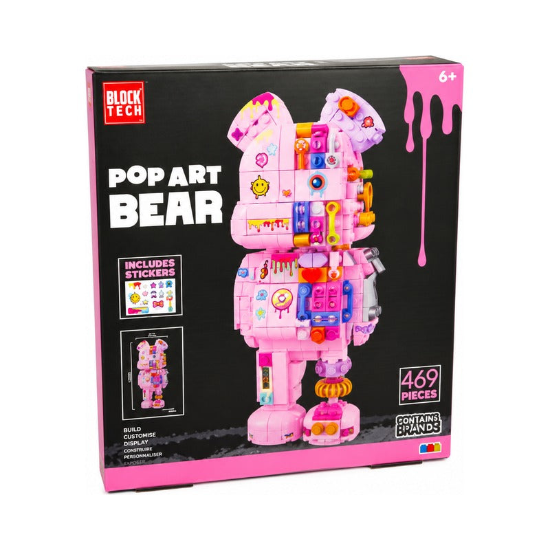 Block Tech Large Pop Art Pink Bear