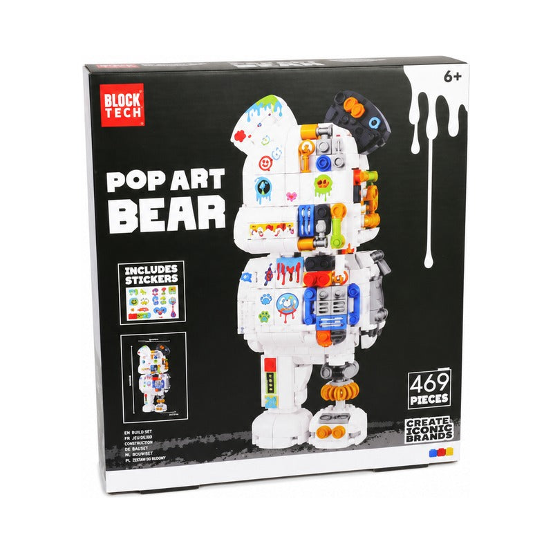 Block Tech Large Pop Art White Bear