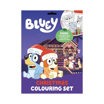 Bluey Christmas Colouring Set