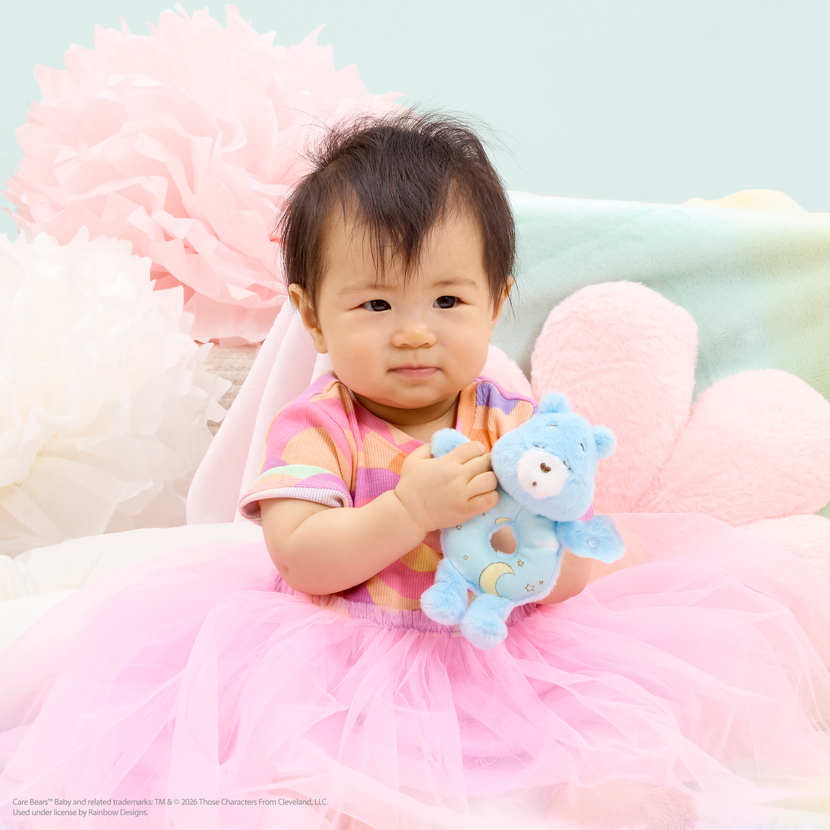 Care Bears Bedtime Bear Baby Ring Rattle (2)