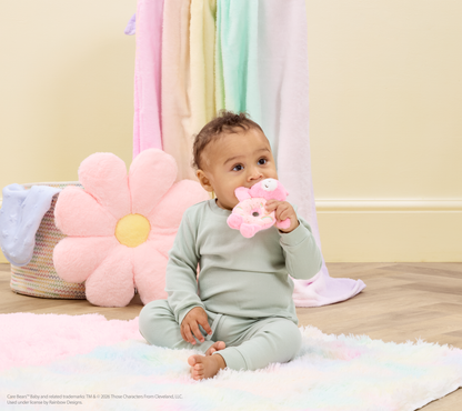 Care Bears Cheer Bear Baby Ring Rattle (2)