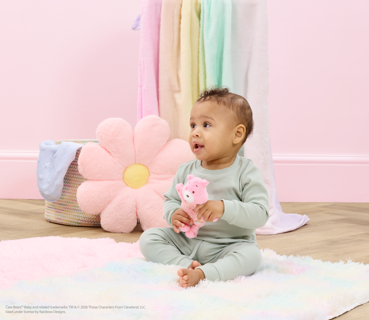 Care Bears Cheer Bear Baby Ring Rattle (3)