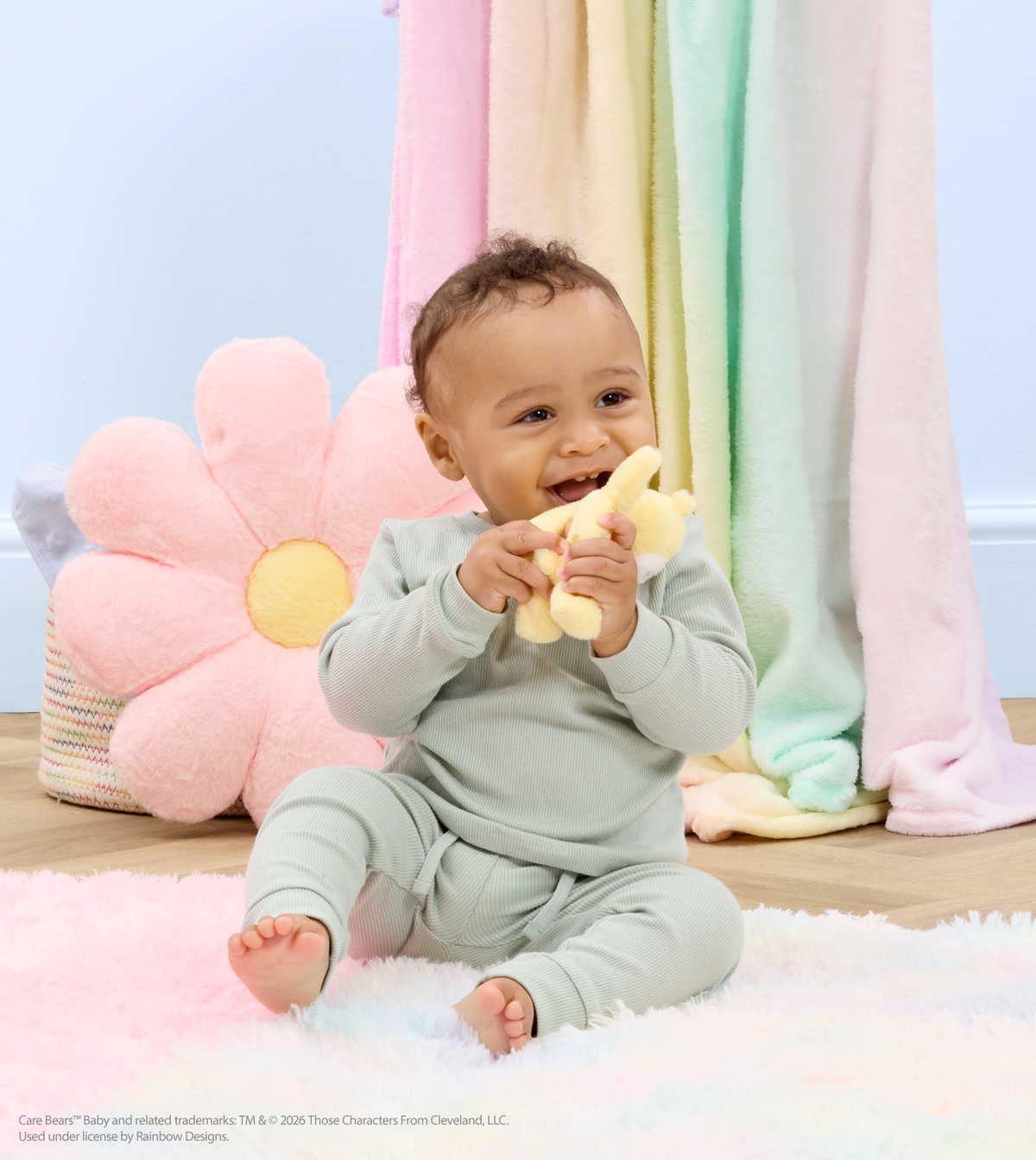 Care Bears Funshine Bear Baby Ring Rattle (2)