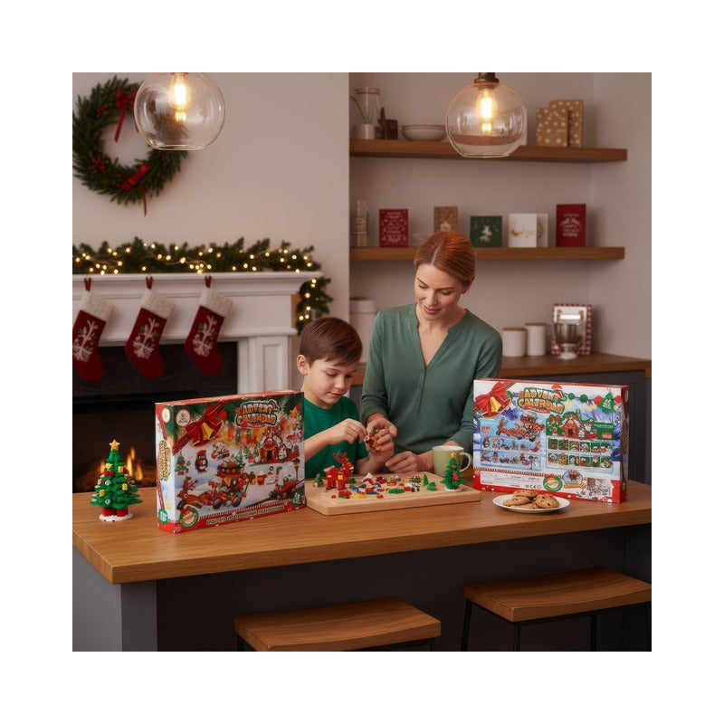 Christmas Building Block Novelty Advent Calendar with 24 Assorted Block Kits (1)