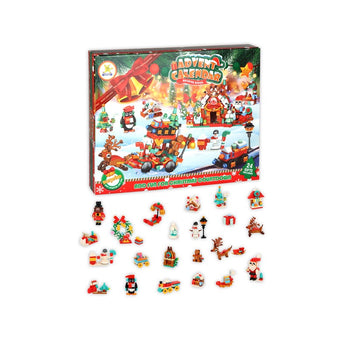 Christmas Building Block Novelty Advent Calendar with 24 Assorted Block Kits